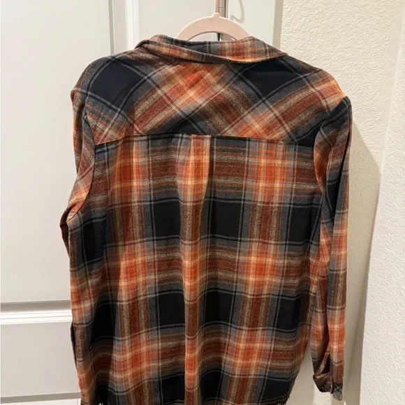 Democracy Plaid Button Down Flannel Shirt - Picture 5 of 6